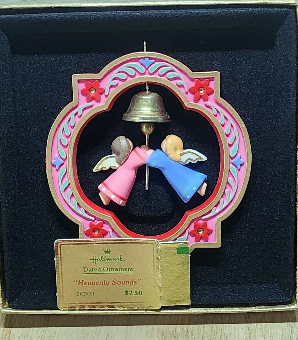 Hallmark Heavenly Sounds Christmas Ornament 1980 Angels Bell With Box Very Nice